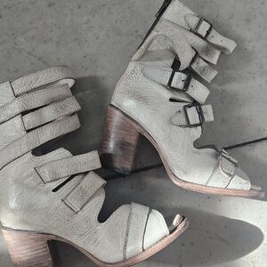 Freebird by Steven Cream Heeled Boots